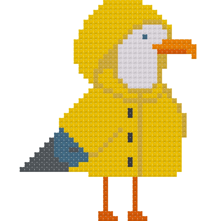 Seagull in a Yellow Slicker