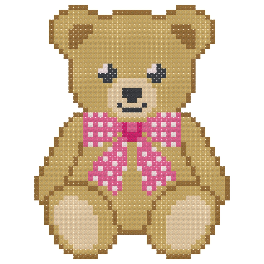 Pink Bow Teddy Bear