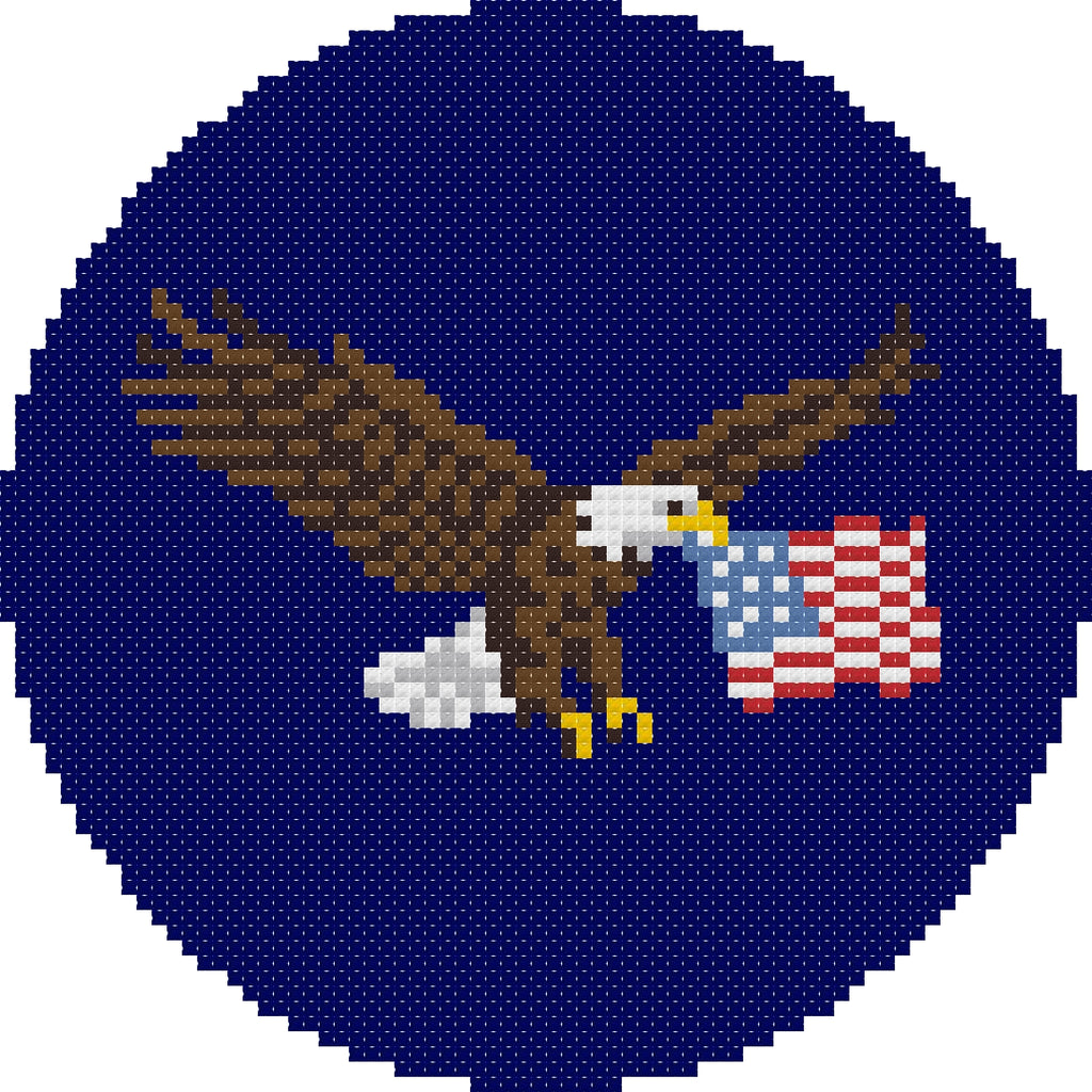 Eagle With Flag Ornament