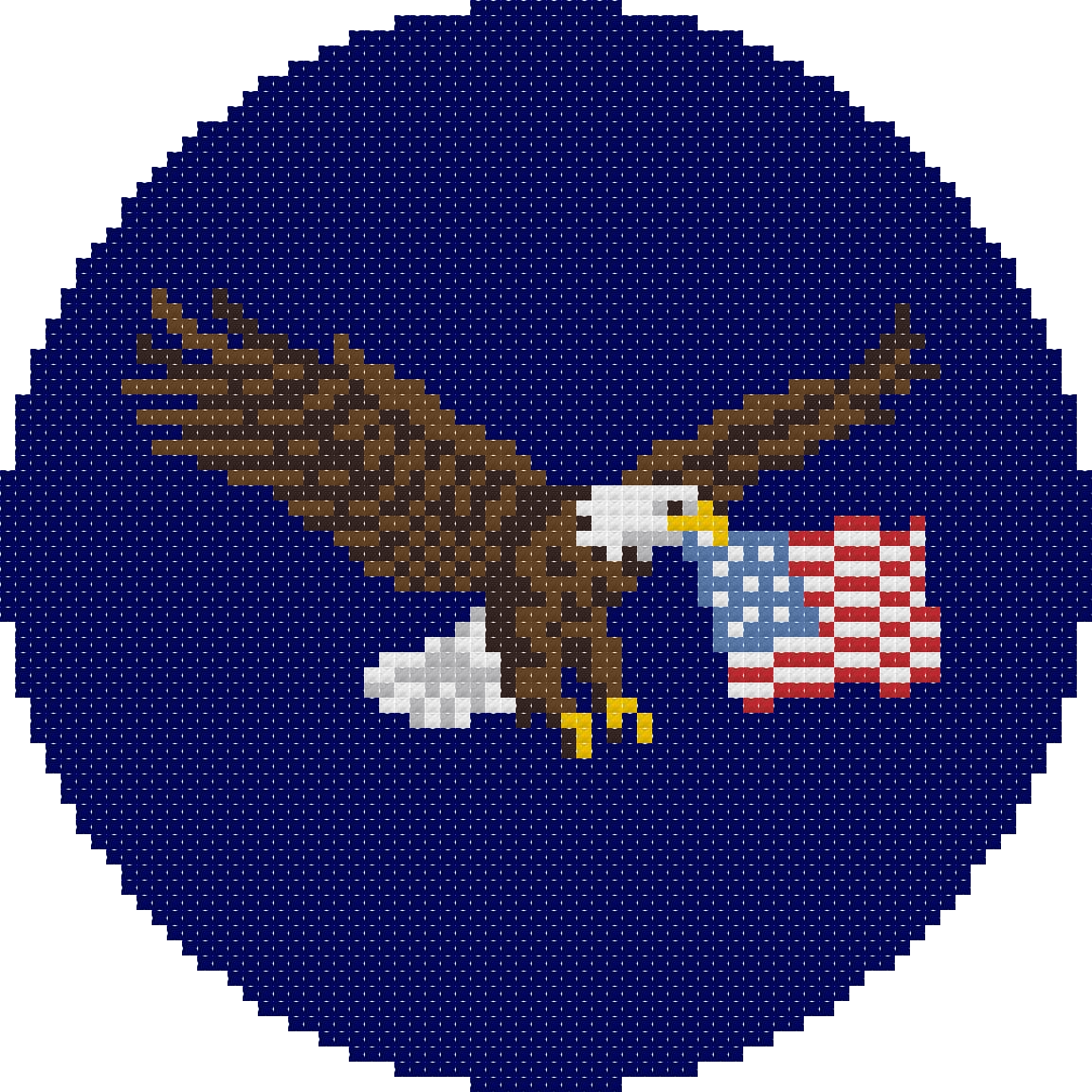 Eagle With Flag Ornament