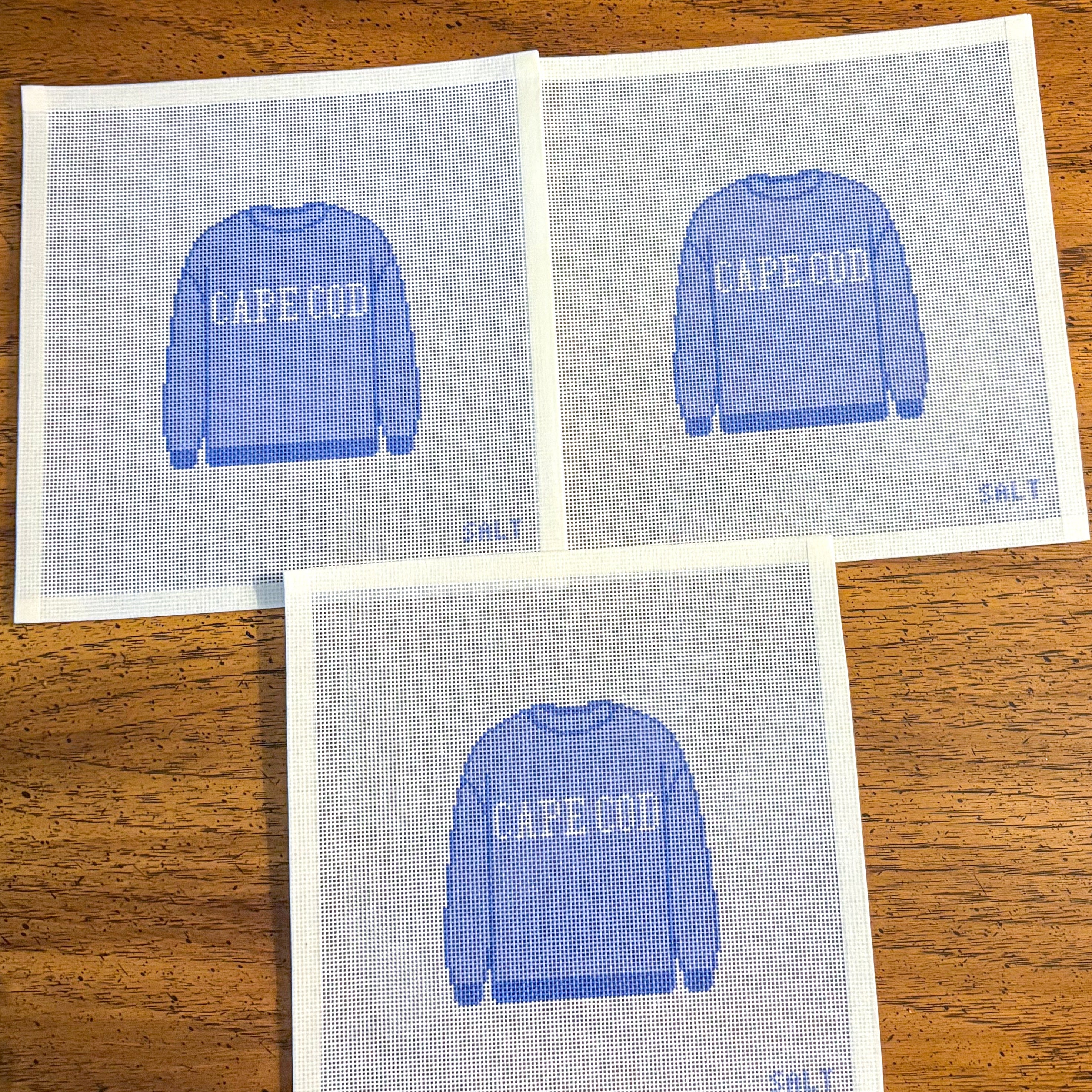Cape Cod Sweatshirt (Blue) Needlepoint Canvas