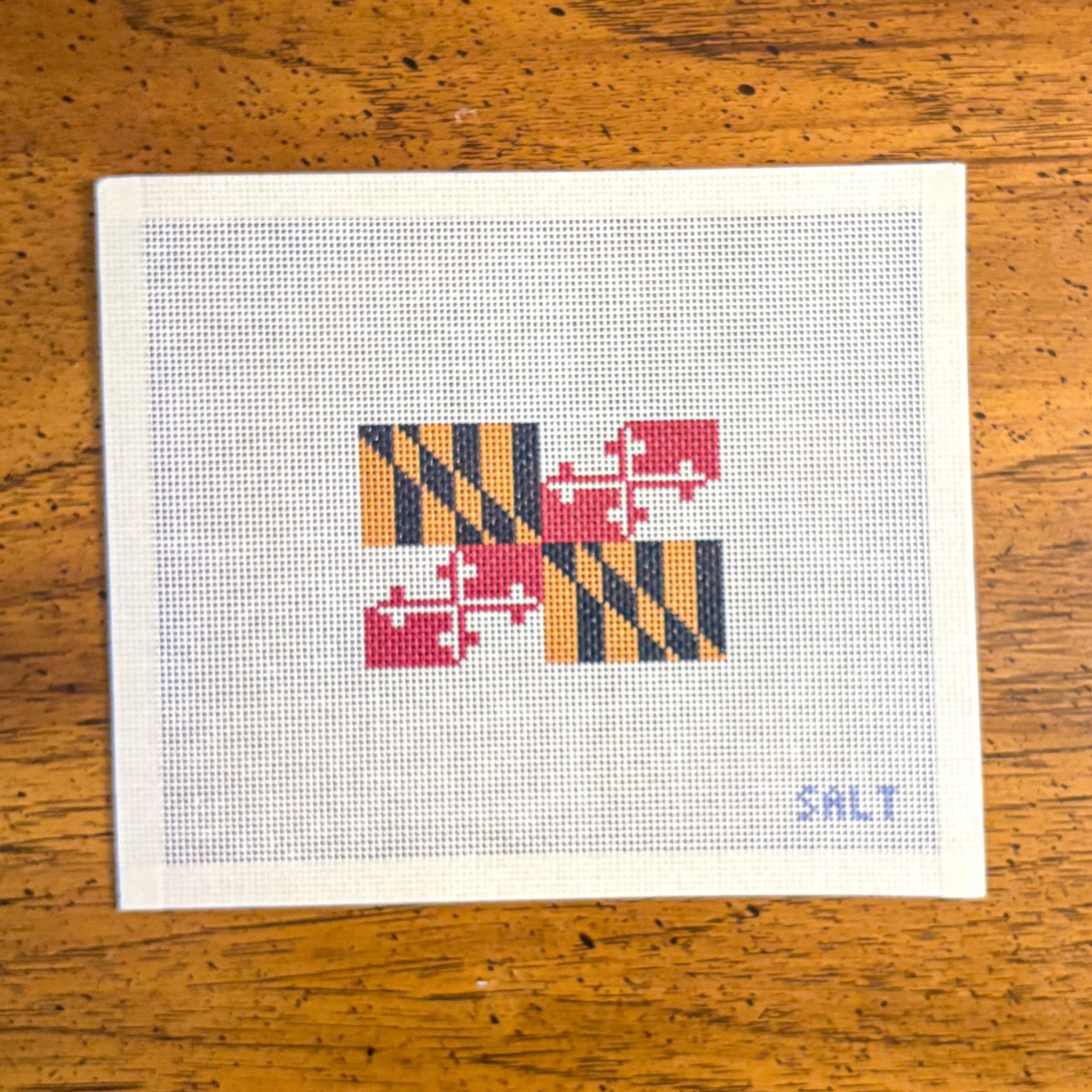 Maryland Flag Needlepoint Canvas