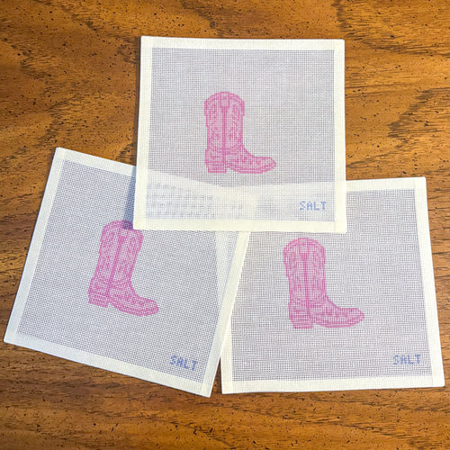 Cowgirl Boot Needlepoint Canvas