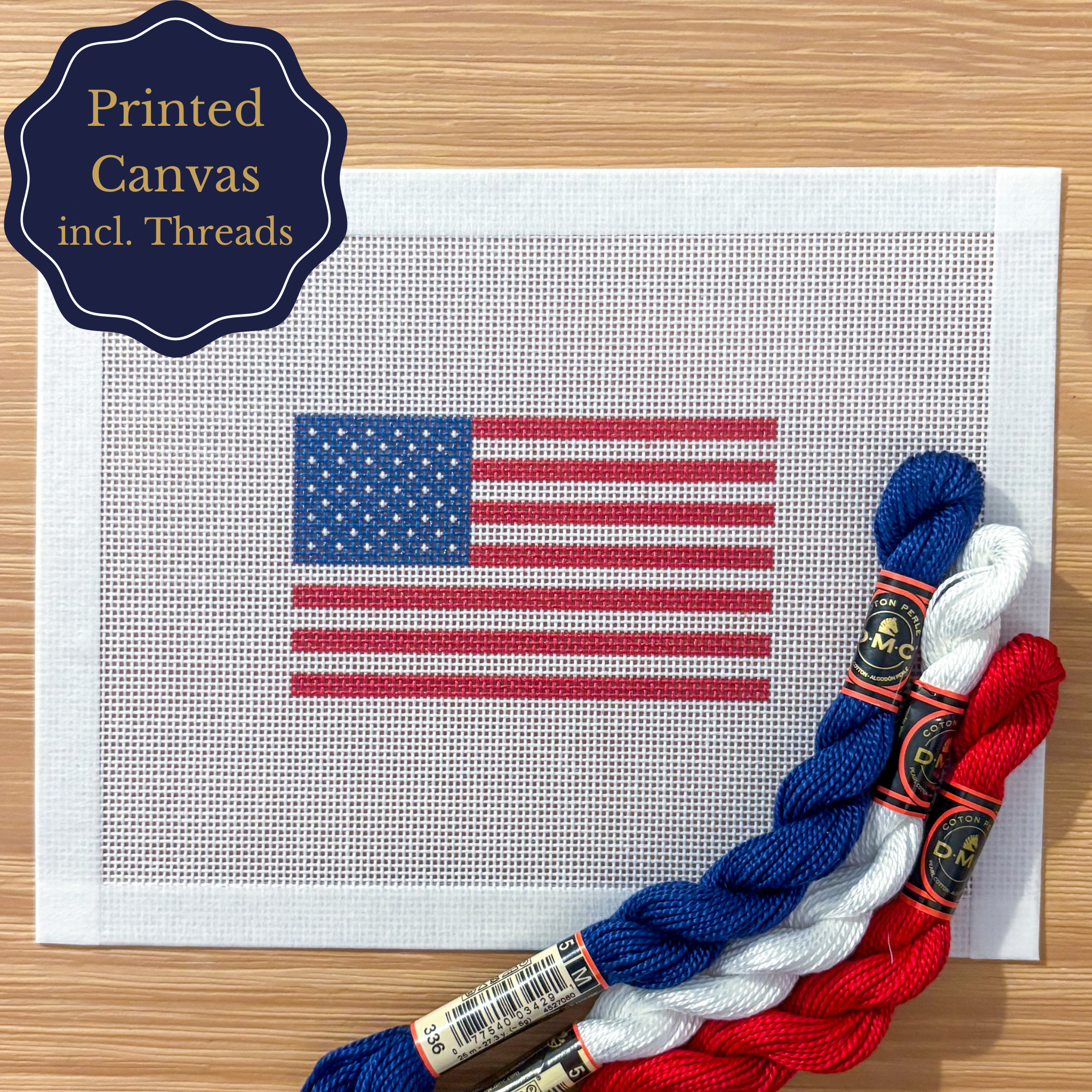 American Flag Needlepoint Canvas
