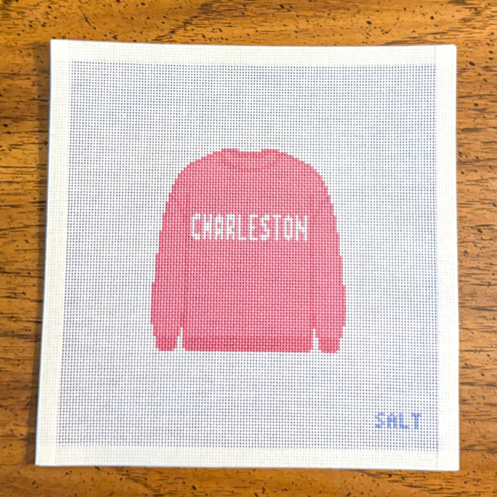 Charleston Sweatshirt (Red) Needlepoint Canvas