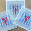 Lobster on Stripes Needlepoint Canvas