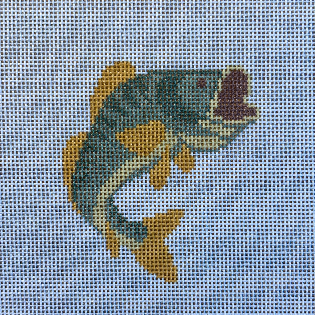 Jumping Largemouth Bass Needlepoint Canvas