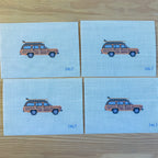 Vintage Woodie Wagon Needlepoint Canvas
