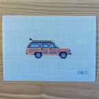 Vintage Woodie Wagon Needlepoint Canvas