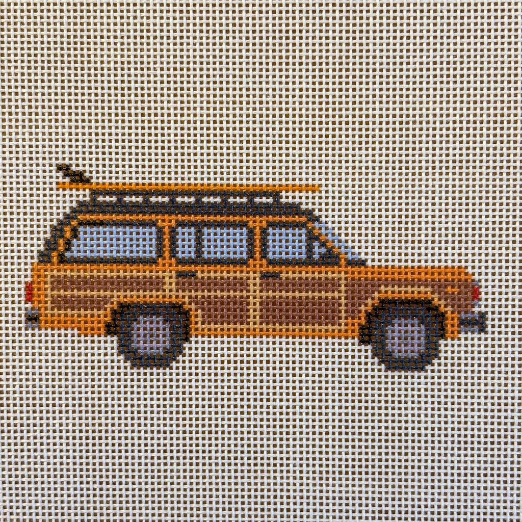 Vintage Woodie Wagon Needlepoint Canvas