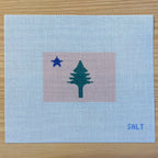 Old Maine State Flag Needlepoint Canvas