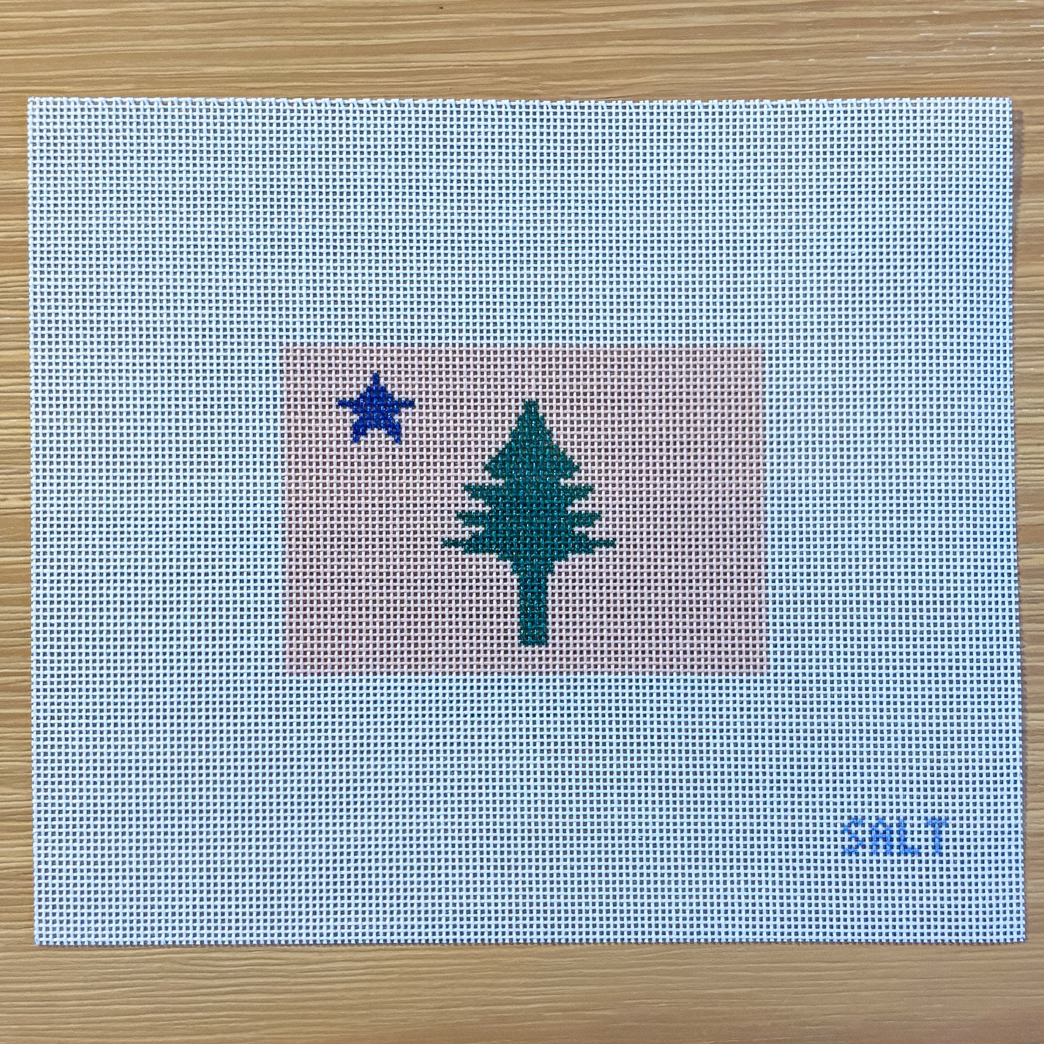Old Maine State Flag Needlepoint Canvas