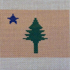 Old Maine State Flag Needlepoint Canvas