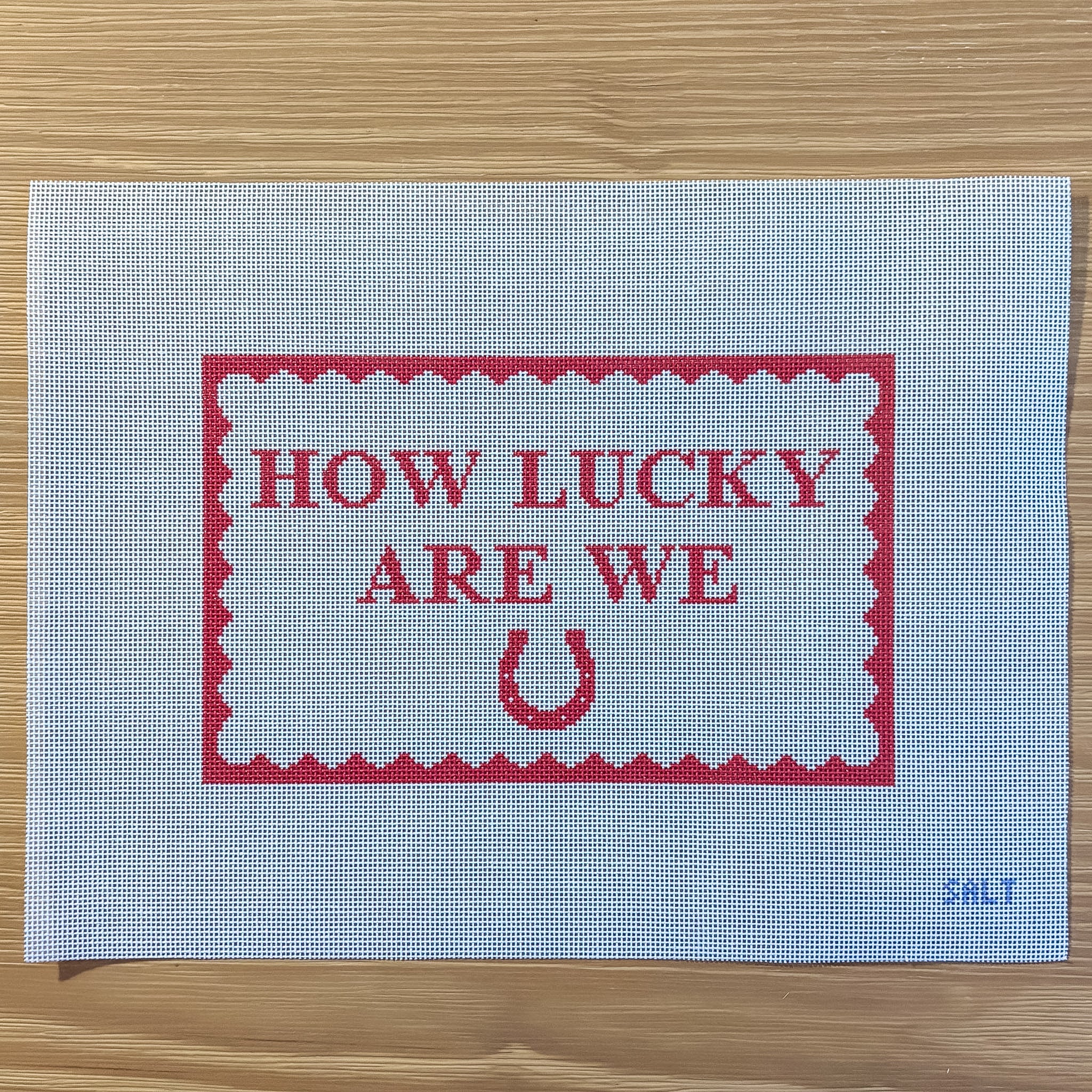 How Lucky Are We Needlepoint Canvas
