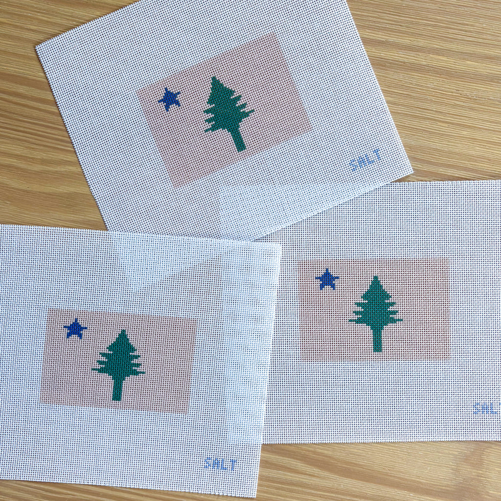 Old Maine State Flag Needlepoint Canvas