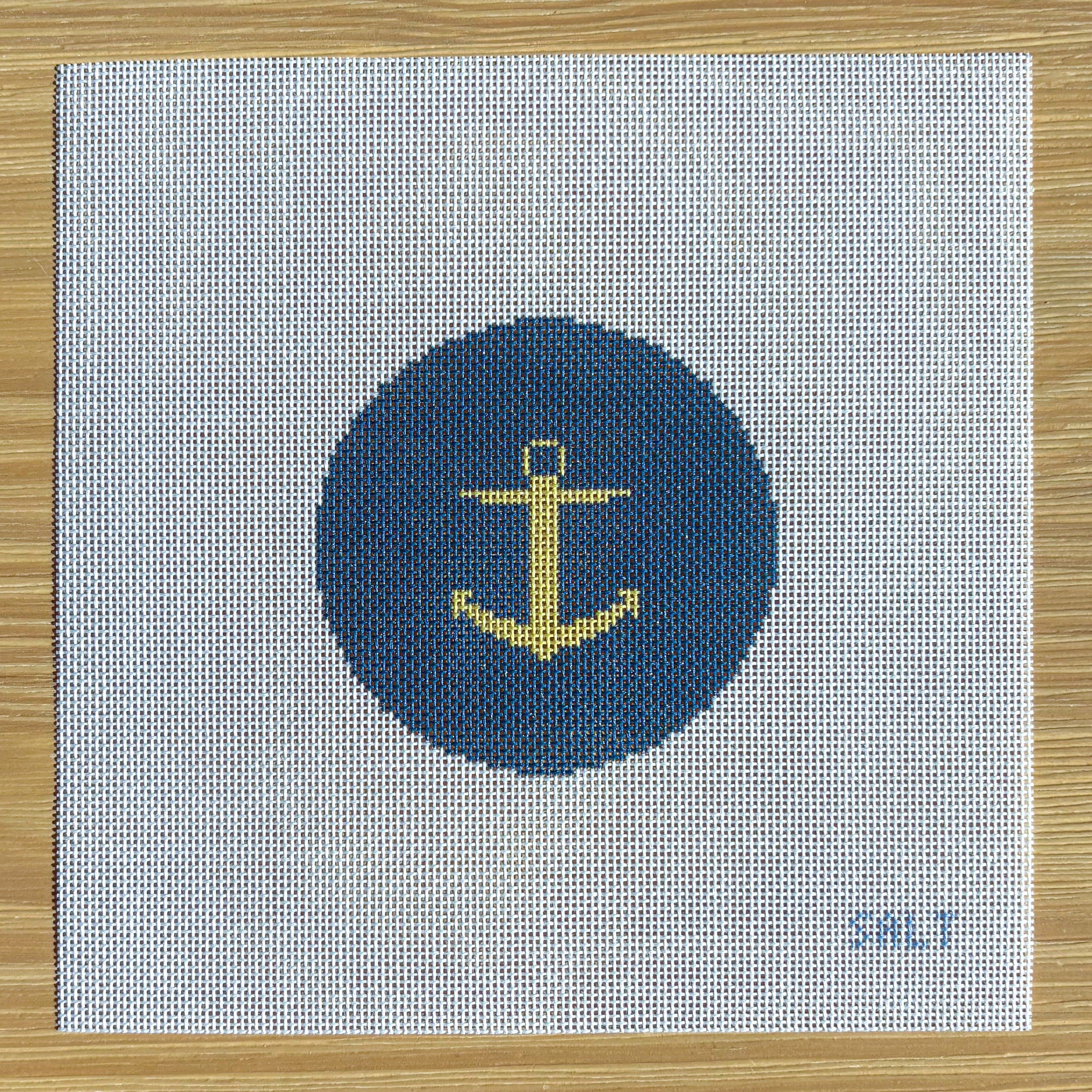 Anchor Ornament Needlepoint Canvas