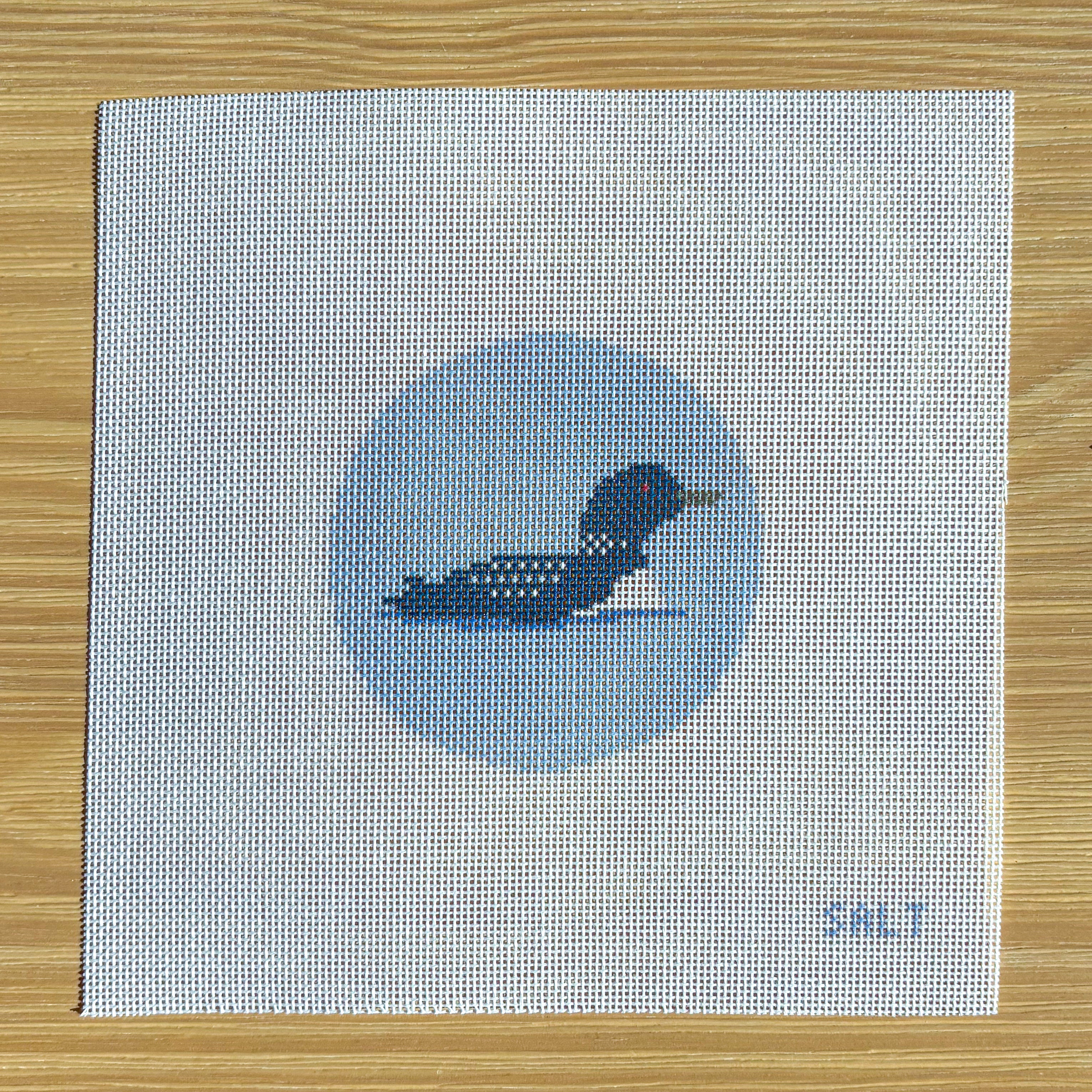 Loon Christmas Ornament Needlepoint Canvas