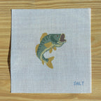 Jumping Largemouth Bass Needlepoint Canvas
