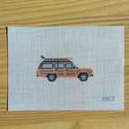 Vintage Woodie Wagon Needlepoint Canvas