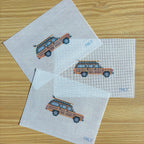 Vintage Woodie Wagon Needlepoint Canvas