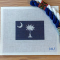 South Carolina Flag Needlepoint Canvas with Threads