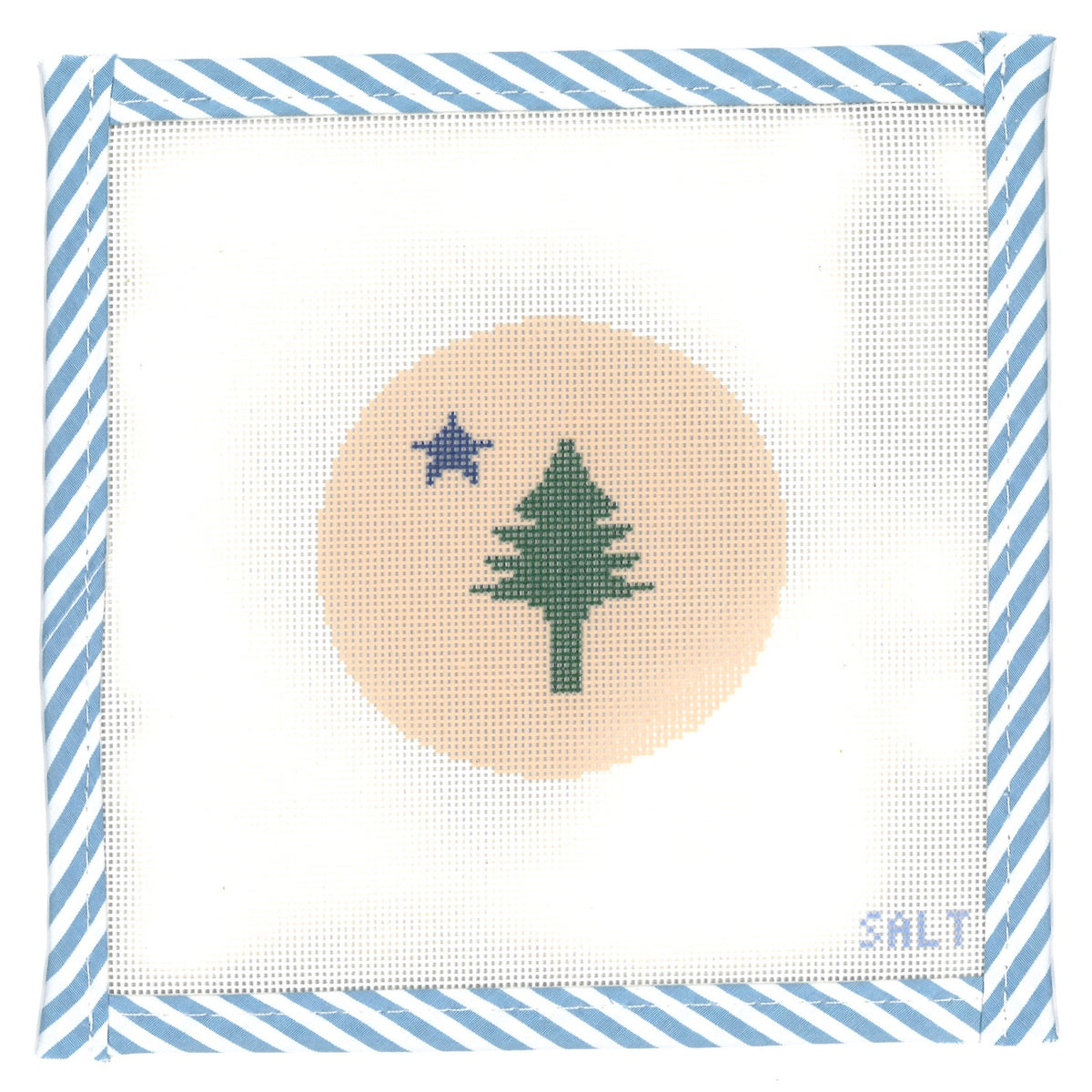 Old Maine Flag Ornament Needlepoint Canvas
