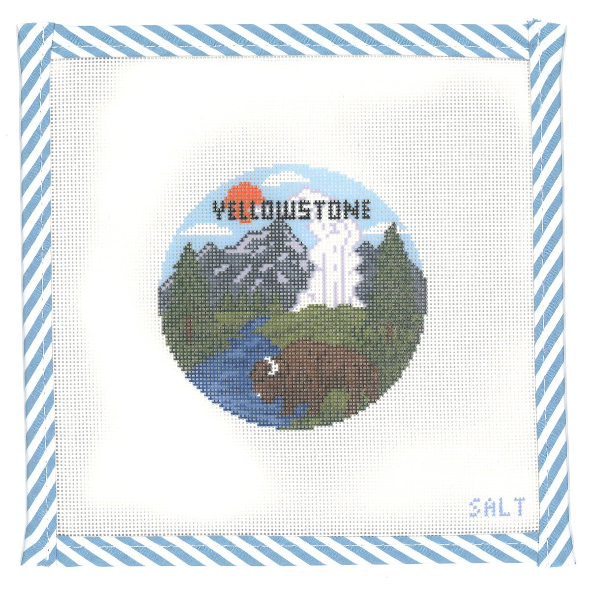Yellowstone National Park (Large) Ornament Needlepoint Canvas