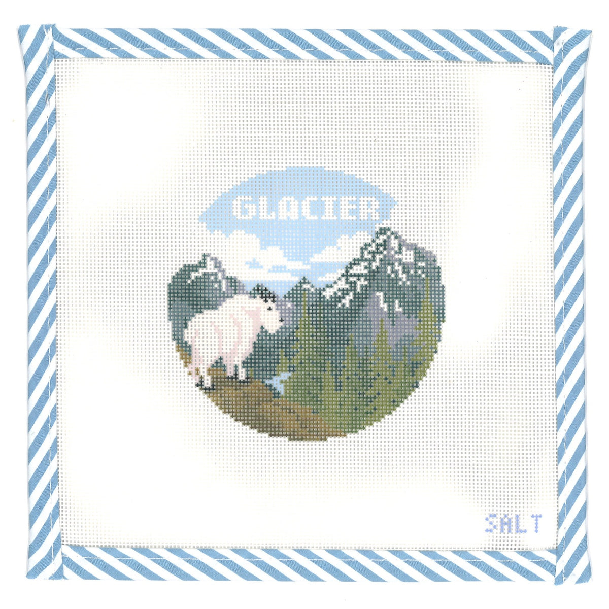 Glacier National Park (Large) Ornament Needlepoint Canvas