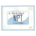 Newport Rhode Island License Plate Needlepoint Canvas