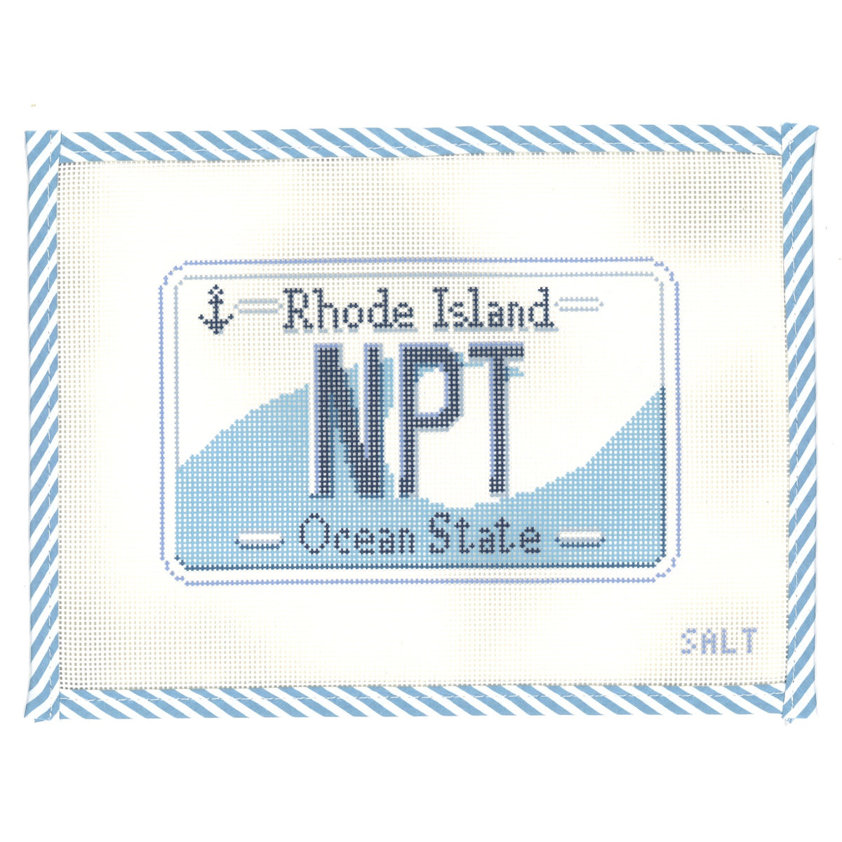 Newport Rhode Island License Plate Needlepoint Canvas