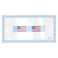 Light Blue American Flag Key Fob Needlepoint Canvas