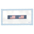 Navy Blue American Flag Key Fob Needlepoint Canvas