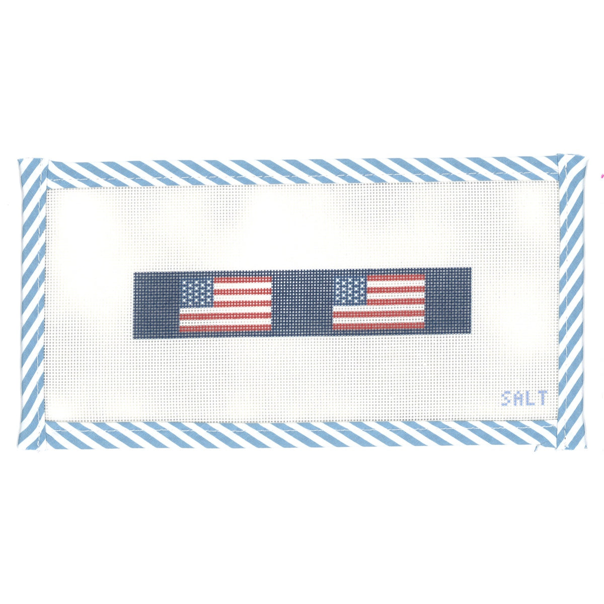Navy Blue American Flag Key Fob Needlepoint Canvas