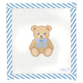 Blue Bow Teddy Bear Needlepoint Canvas