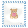 Pink Bow Teddy Bear Needlepoint Canvas