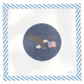 Eagle With American Flag Ornament Needlepoint Canvas
