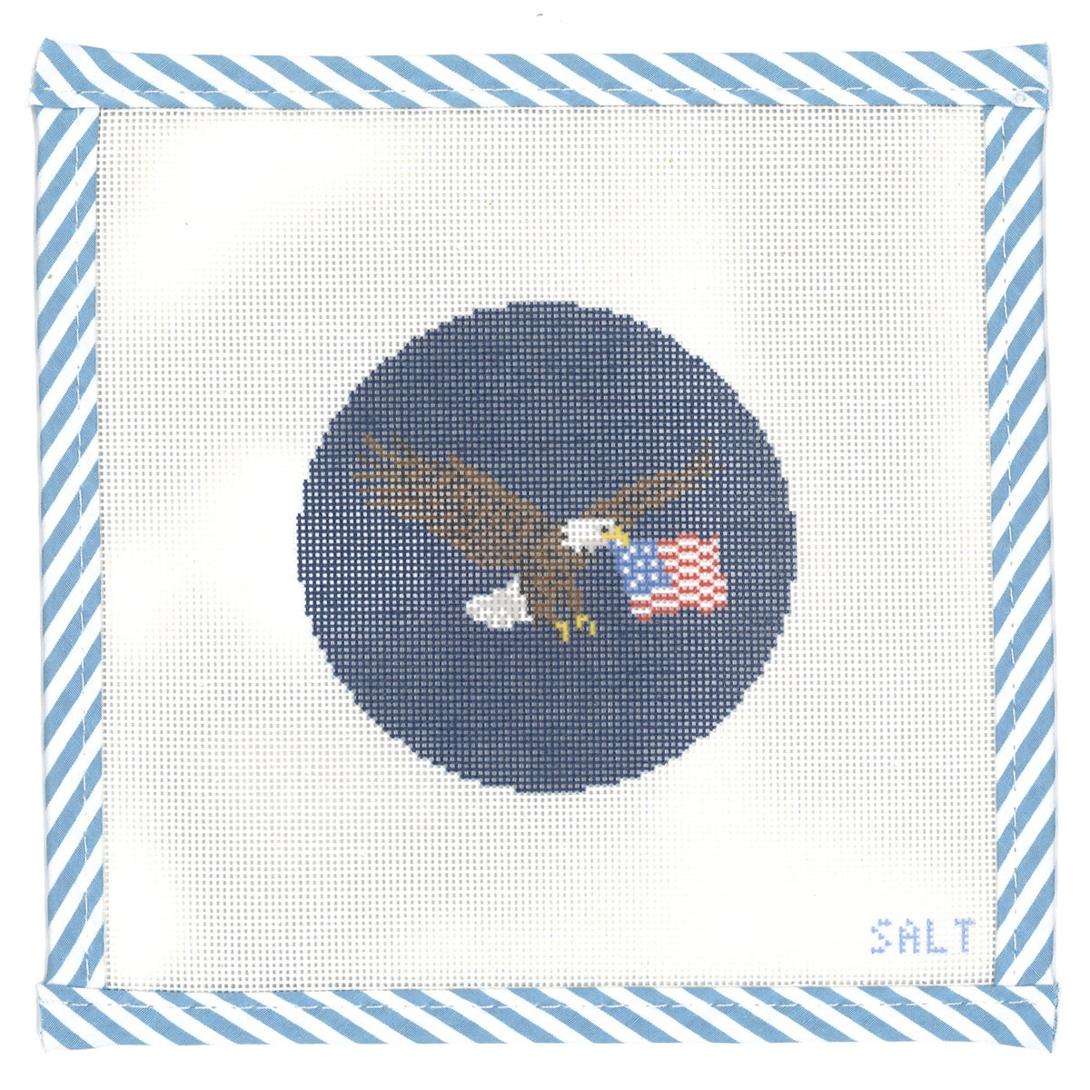 Eagle With American Flag Ornament Needlepoint Canvas