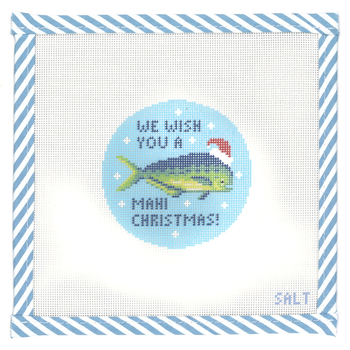 Mahi-Mahi Christmas Ornament Needlepoint Canvas