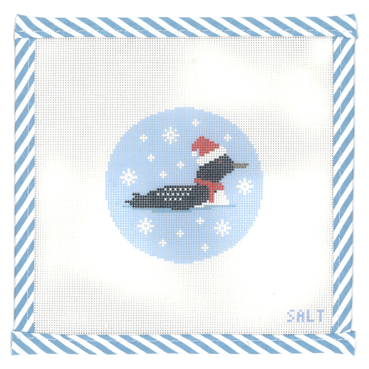 Loon With Santa Hat Ornament