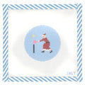 Mrs. Claus Playing Pickleball Ornament (Light Blue) Needlepoint Canvas