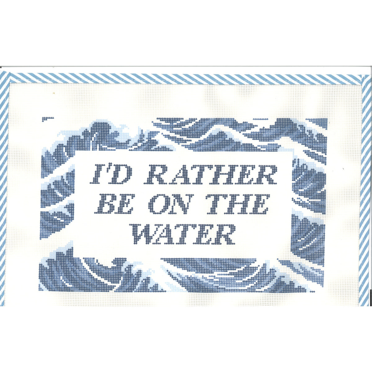 I'd Rather Be on the Water Needlepoint Canvas (Pillow)