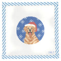 Golden Retriever Christmas (Large) Ornament Needlepoint Canvas