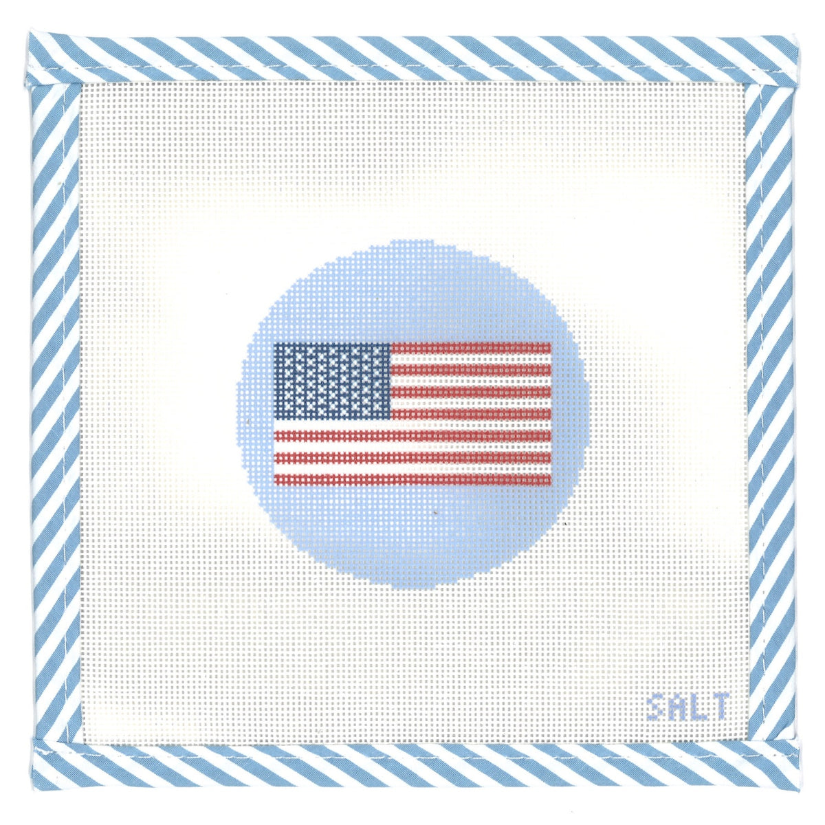 American Flag Ornament  Needlepoint Canvas