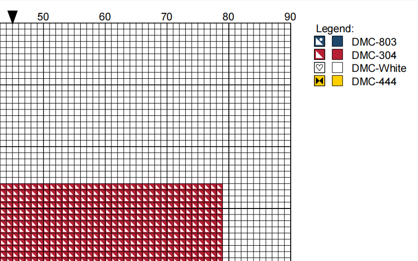 DIY Needlepoint Georgia State Flag | Digital Chart for Painting Your Own Canvas | Easy Needlepoint PDF | Instant Download | 13 Mesh