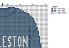 DIY Needlepoint Charleston Sweatshirt (Blue) Pattern | Digital Chart for Painting Your Own Canvas | Easy Needlepoint PDF | Instant Download | 18 Mesh