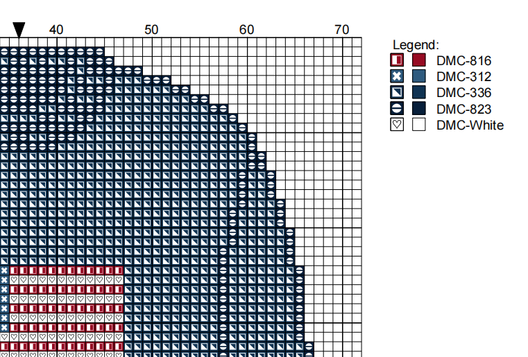 DIY Needlepoint USA Sweater (Navy) Pattern | Digital Chart for Painting Your Own Canvas | Easy Needlepoint PDF | Instant Download | 18 Mesh