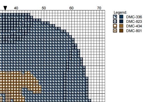 DIY Needlepoint Bear Sweater (Navy) Pattern | Digital Chart for Painting Your Own Canvas | Easy Needlepoint PDF | Instant Download | 18 Mesh