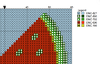 DIY Needlepoint Single Watermelon Slice on Blue | Digital Chart for Painting Your Own Canvas | Easy Needlepoint PDF | Instant Download | 18 Mesh