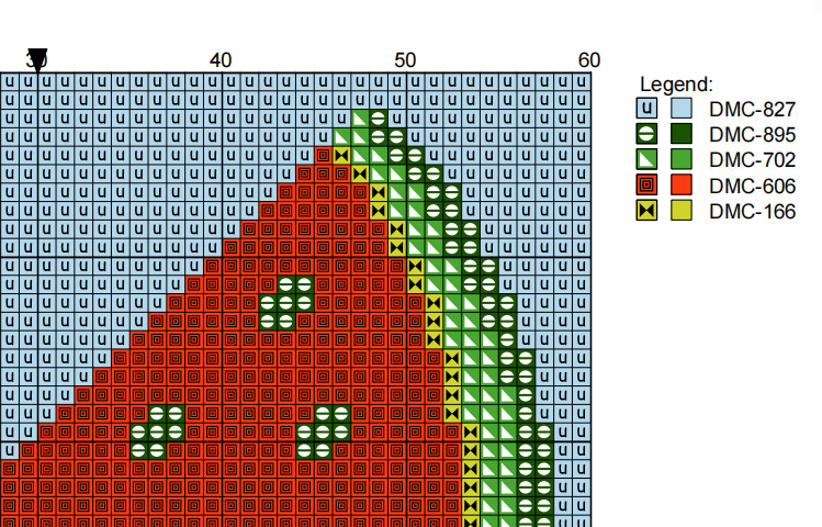 DIY Needlepoint Single Watermelon Slice on Blue | Digital Chart for Painting Your Own Canvas | Easy Needlepoint PDF | Instant Download | 18 Mesh