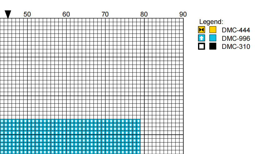 DIY Needlepoint The Bahamas Flag | Digital Chart for Painting Your Own Canvas | Easy Needlepoint PDF | Instant Download | 13 Mesh